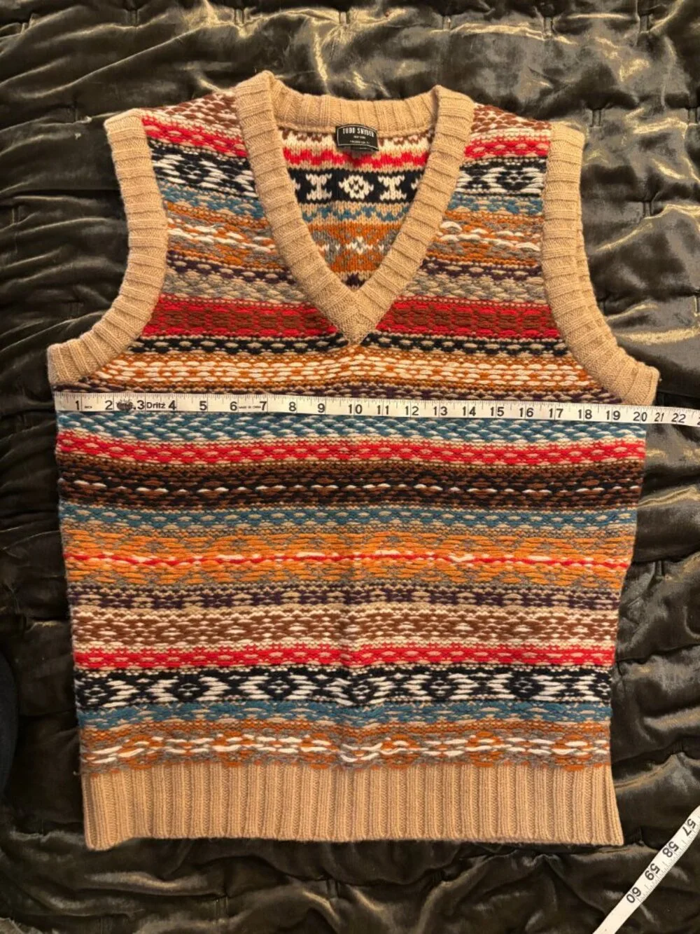 Todd Snyder Mens Oversized Autumnal Sweater Vest - PERFECT Condition